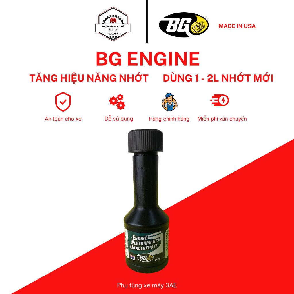 Phụ gia nhớt BG  làm tăng hiệu năng nhớt mới chống mài mòn , bảo vệ chi tiết động cơ