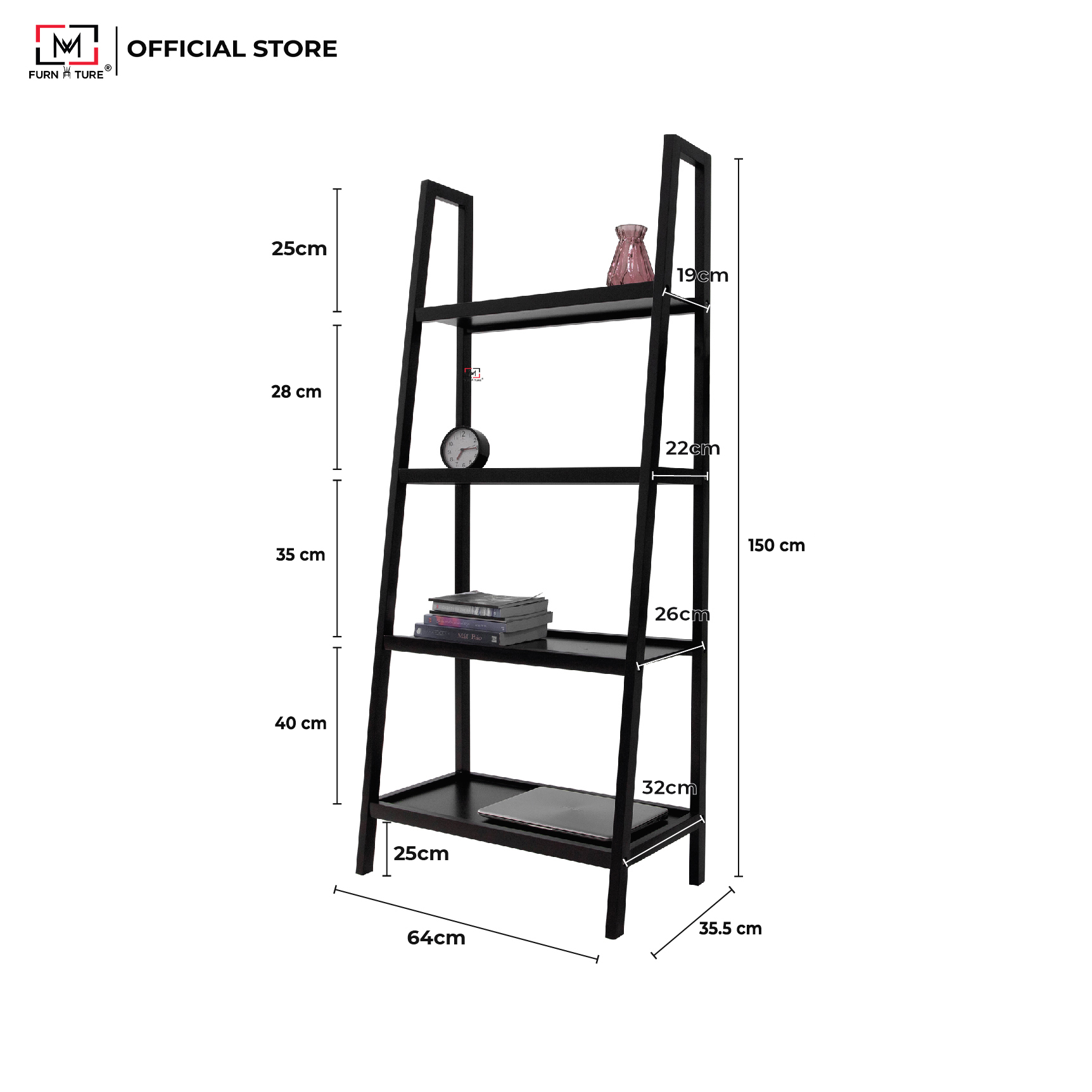 KỆ SÁCH HÀN QUỐC 4 TẦNG HÀN QUỐC - A BOOKSHELF 4F SIZE L