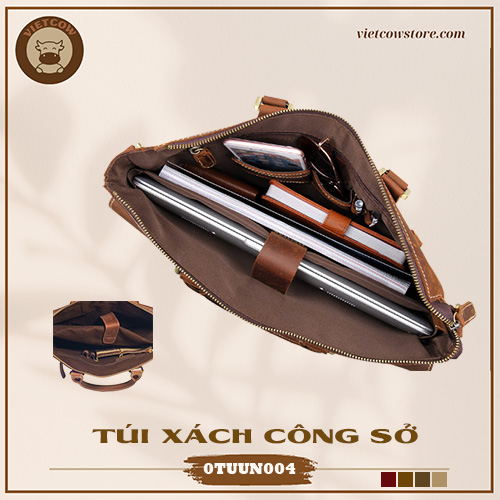 Túi Công Sở Da Bò Sáp, Túi Công Sở Thời Trang VietCow _0TXUN004
