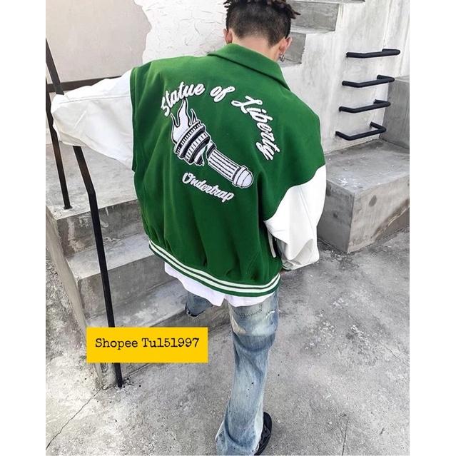 ÁO VARSITY JACKET BOMBER UNDERTRAP - Áo Nỉ Bomber Cotton Siêu Rẻ Phù Hợp Nam Nữ có ảnh thật