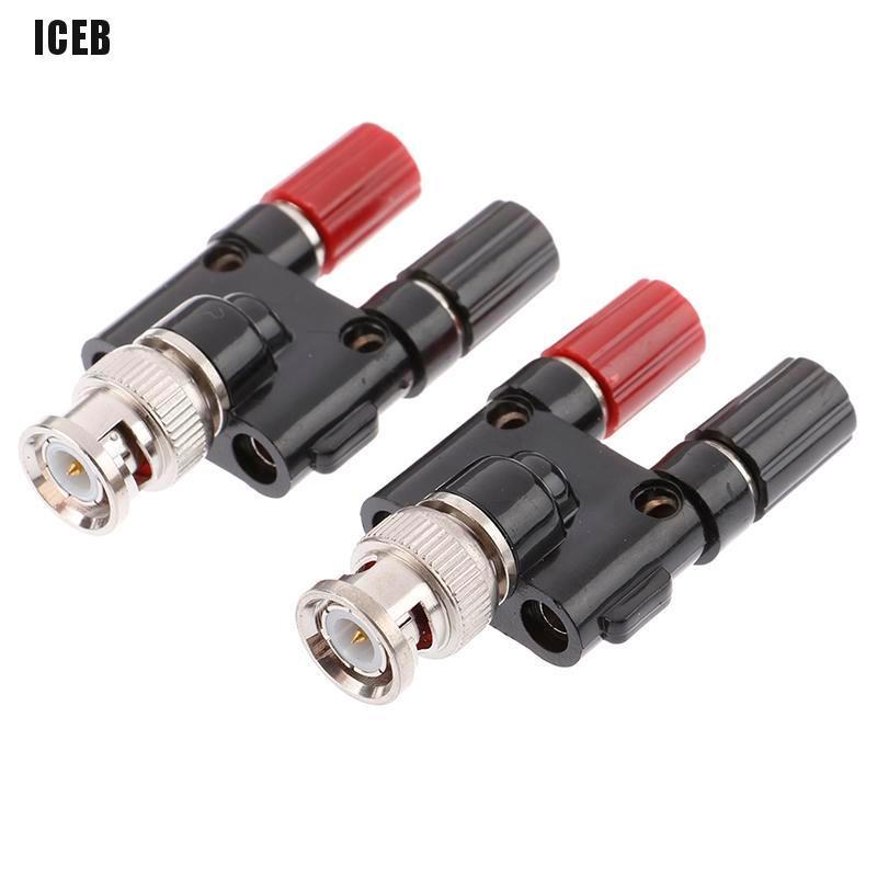 1 Đầu Nối Bnc Male / Female Sang Dual Banana Jack Bắp Chuối 4mm