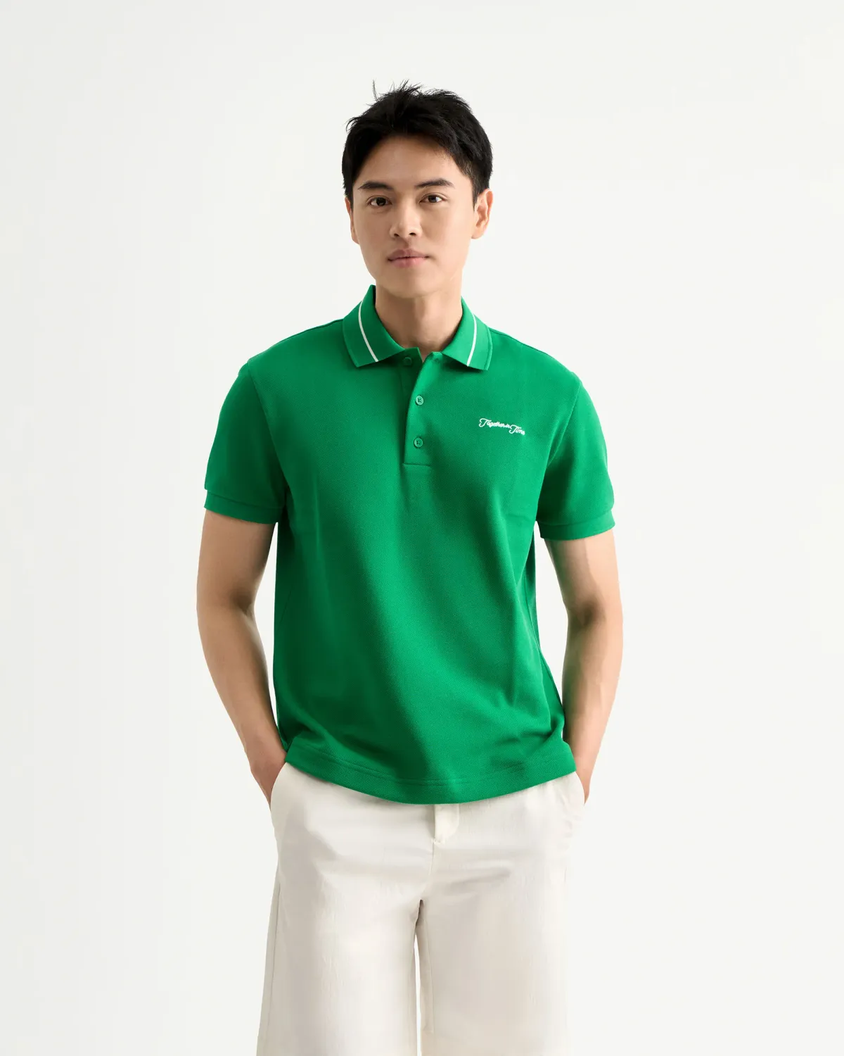 Áo polo tay ngắn nam phối cổ hình thêu Form Fitted - RT 10S25POL019 | ROUTINE CÀ MAU