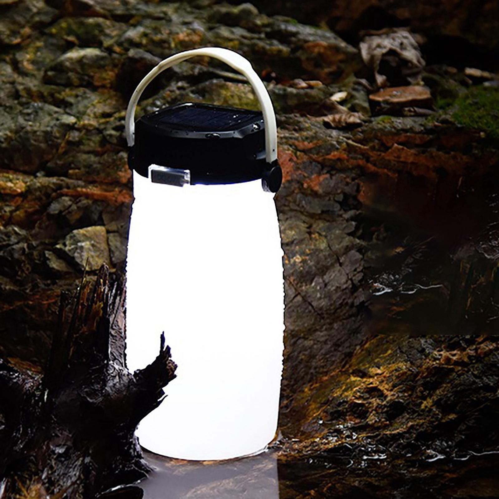 Sports Water Bottle Lantern Camping Lamp for Outdoor Camping Camping Lamp Solar Charging Luminous Water Cup