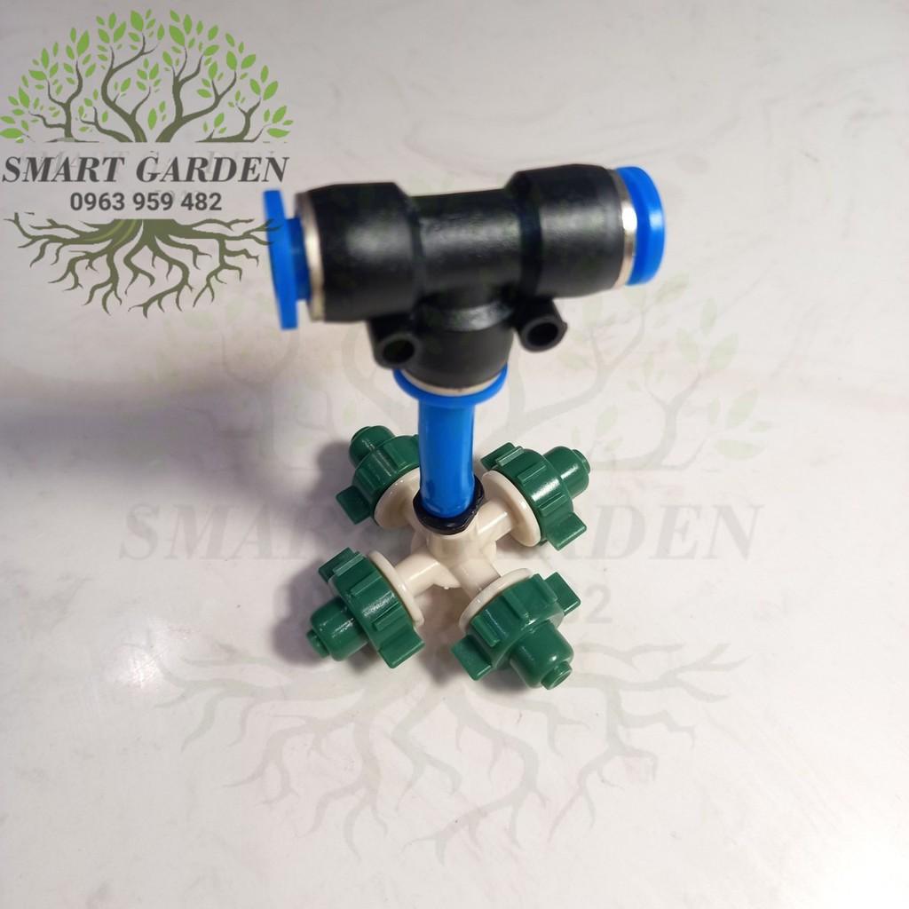 Béc phun sương 4 hướng kèm kết nối nhanh 8mm
