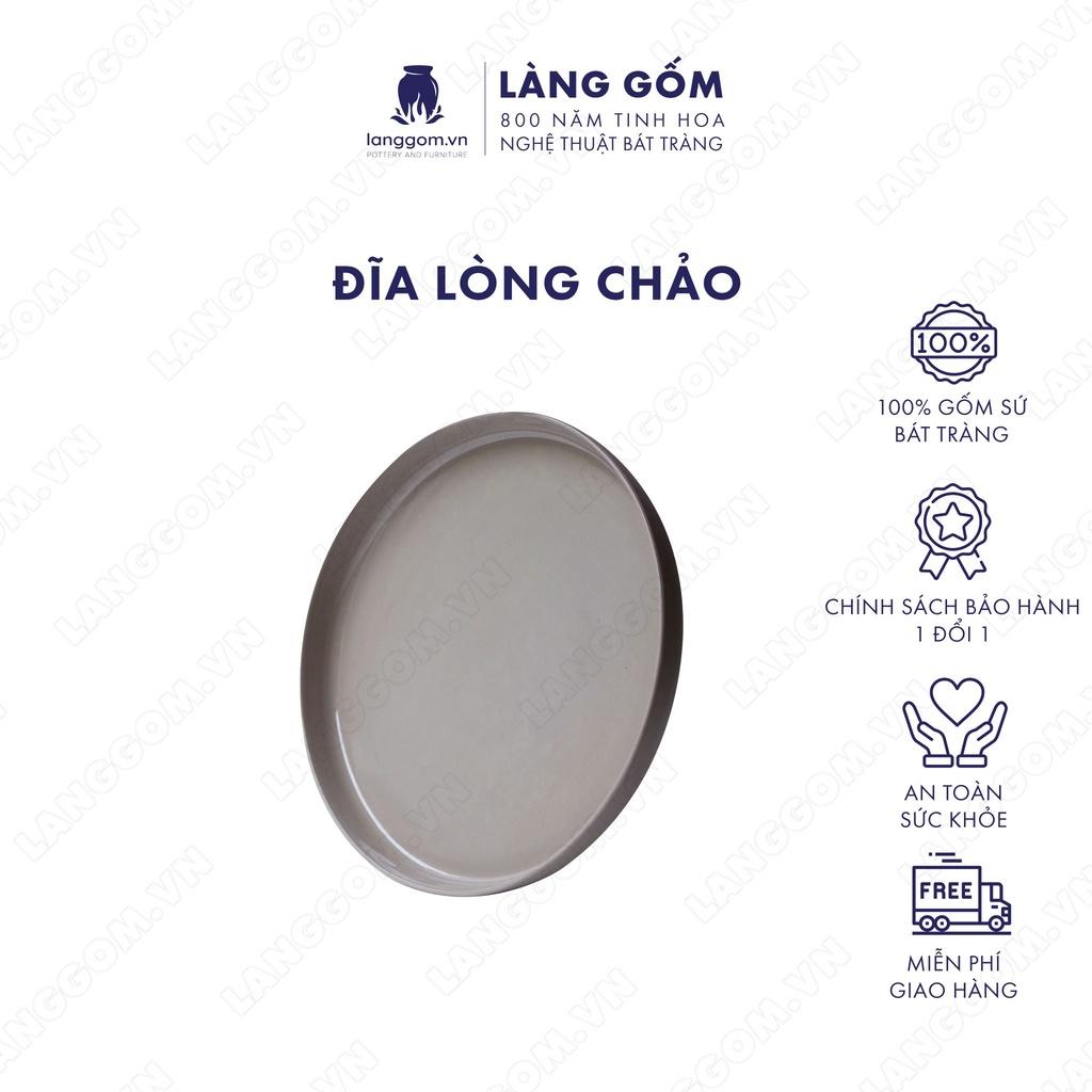 Đĩa gốm sứ cao cấp đựng bánh kẹo kiểu lòng chảo - Gốm sứ Bát Tràng