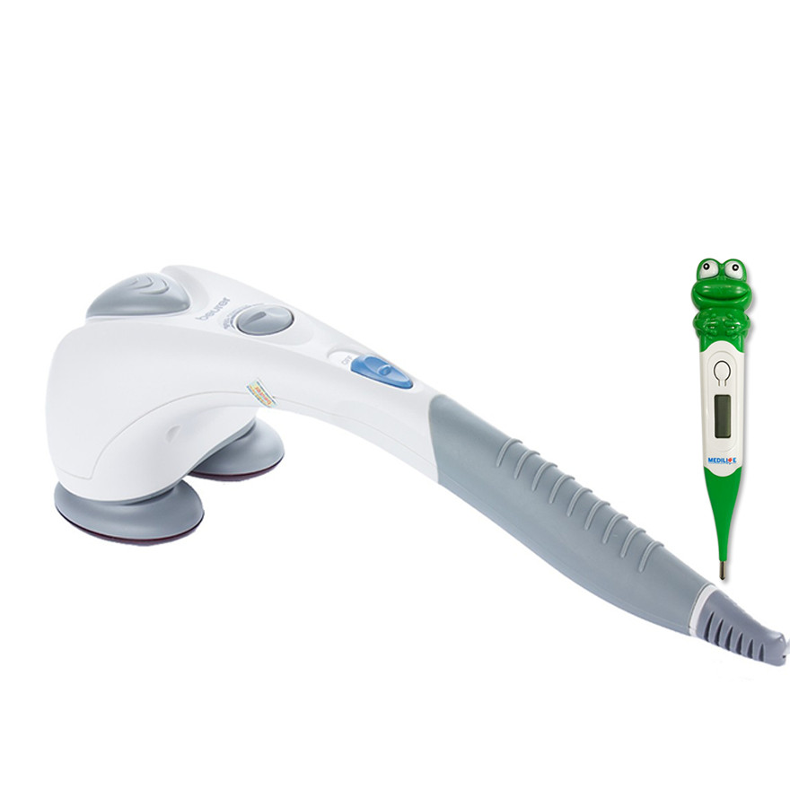 Máy Massage Cầm Tay 2 Đèn Hồng Ngoại Lớn Beurer MG80 + Tặng Nhiệt Kế Điện Tử Đầu Mềm Medilife