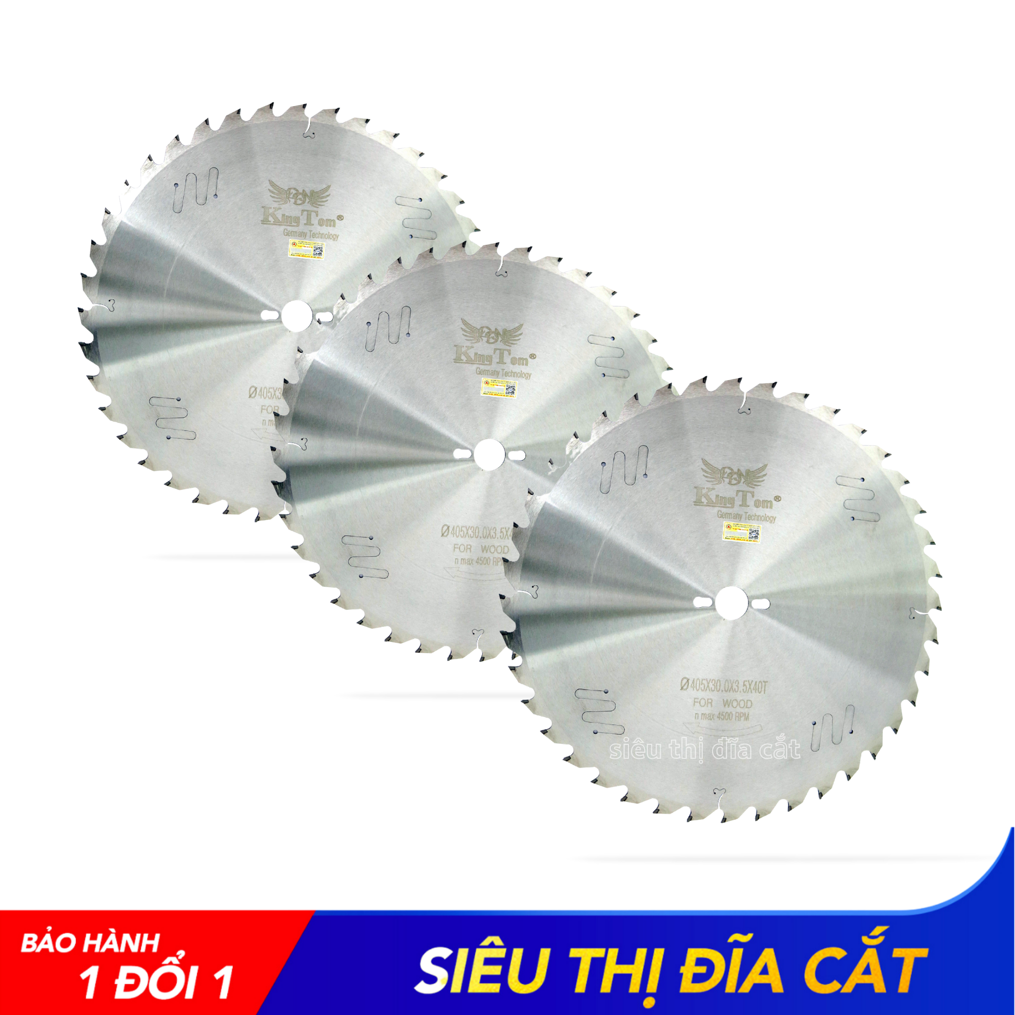 Lưỡi Cưa - Lưỡi Cắt Gỗ Cao Cấp 400-40 Răng KingTom - Chuyên Xẻ Gỗ Cây, Gỗ Có Đinh