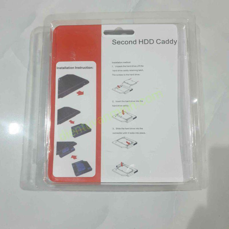 Khay DVD dày 9.5mm dùng lắp đĩa ổ SSD 2.5inch-Caddy Bay