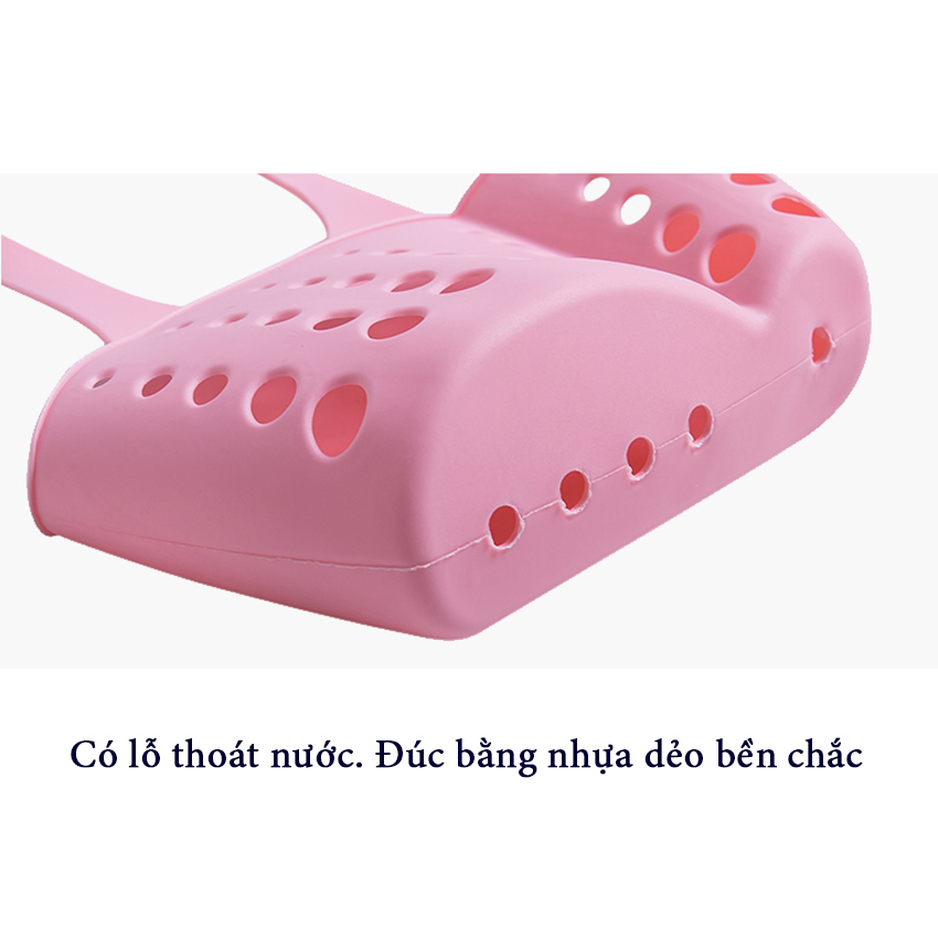 Giỏ đựng đồ rửa chén bát đa năng NASI bằng nhựa dẻo bền chắc có quai treo để ở bồn rửa chén hoặc treo móc trên tường