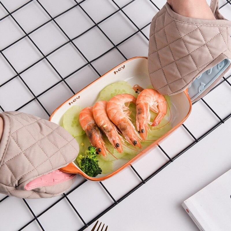 1PC Silicone Anti-scalding Oven Gloves Mitts Potholder Kitchen Silicone Gloves Tray Dish Bowl Holder Baking Insulation Hand Clip