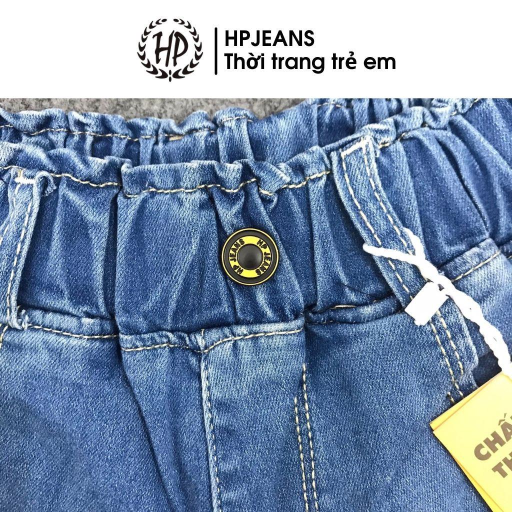 Quần Bò Bé Gái HPJEANSSD526 Hậu Bùi Quần Short Jean Bé Gái Cạp Chun HPjeans Cao Cấp Cho Bé Từ 7 Đến 10 Tuổi