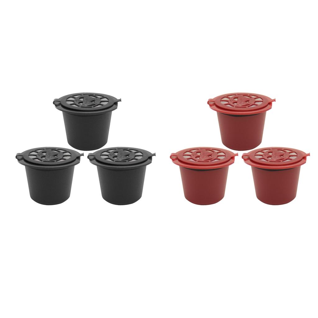 6 Pieces Refillable BPA-Free Coffee Capsule Filter for Machine