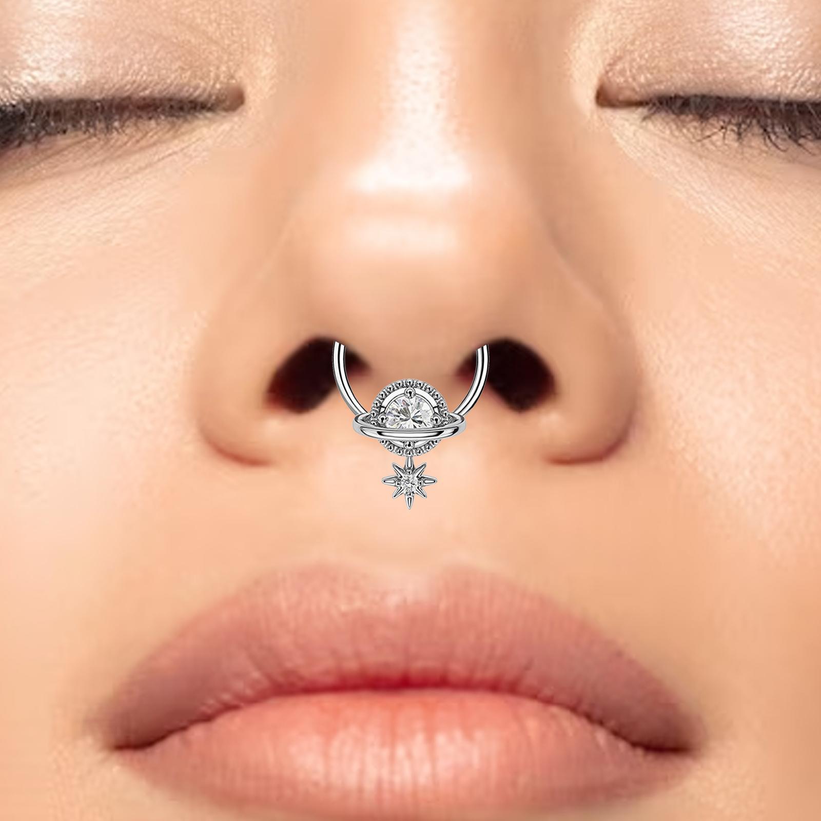Nose Star Shaped Piercing Jewelry Stainless Steel Nose Girl