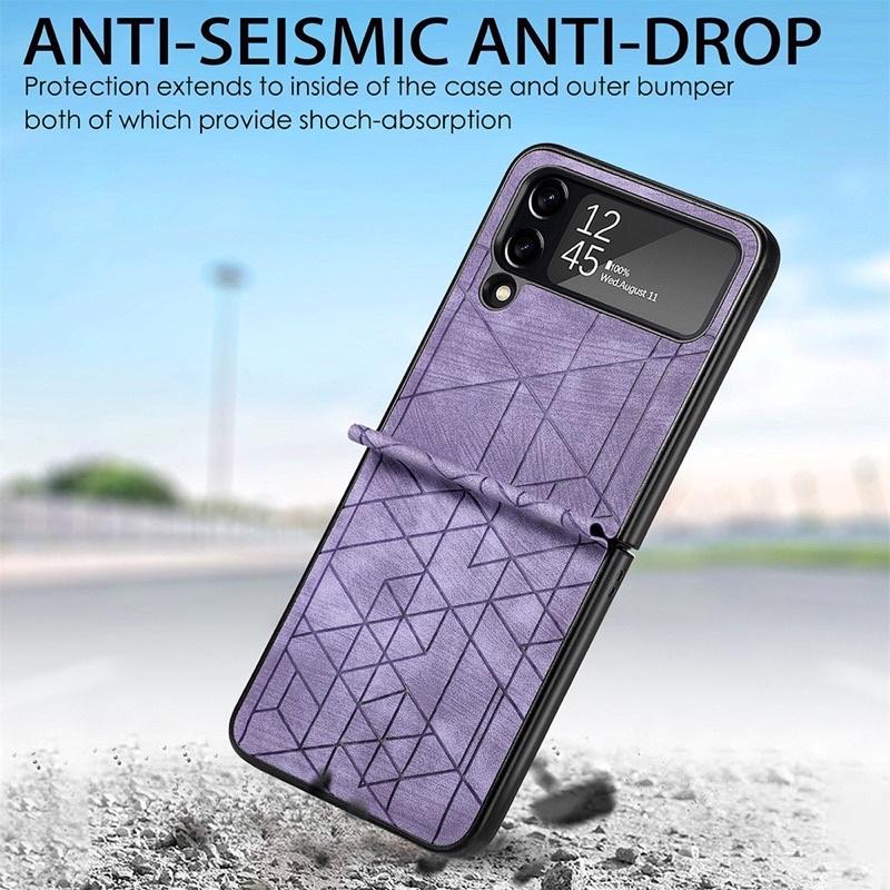 Ốp lưng dành cho Galaxy Z Flip 4 ví giả da thời trang