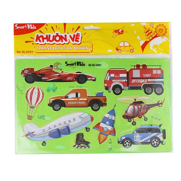 Khuôn Vẽ Transport Smart Kids SK-RL3001