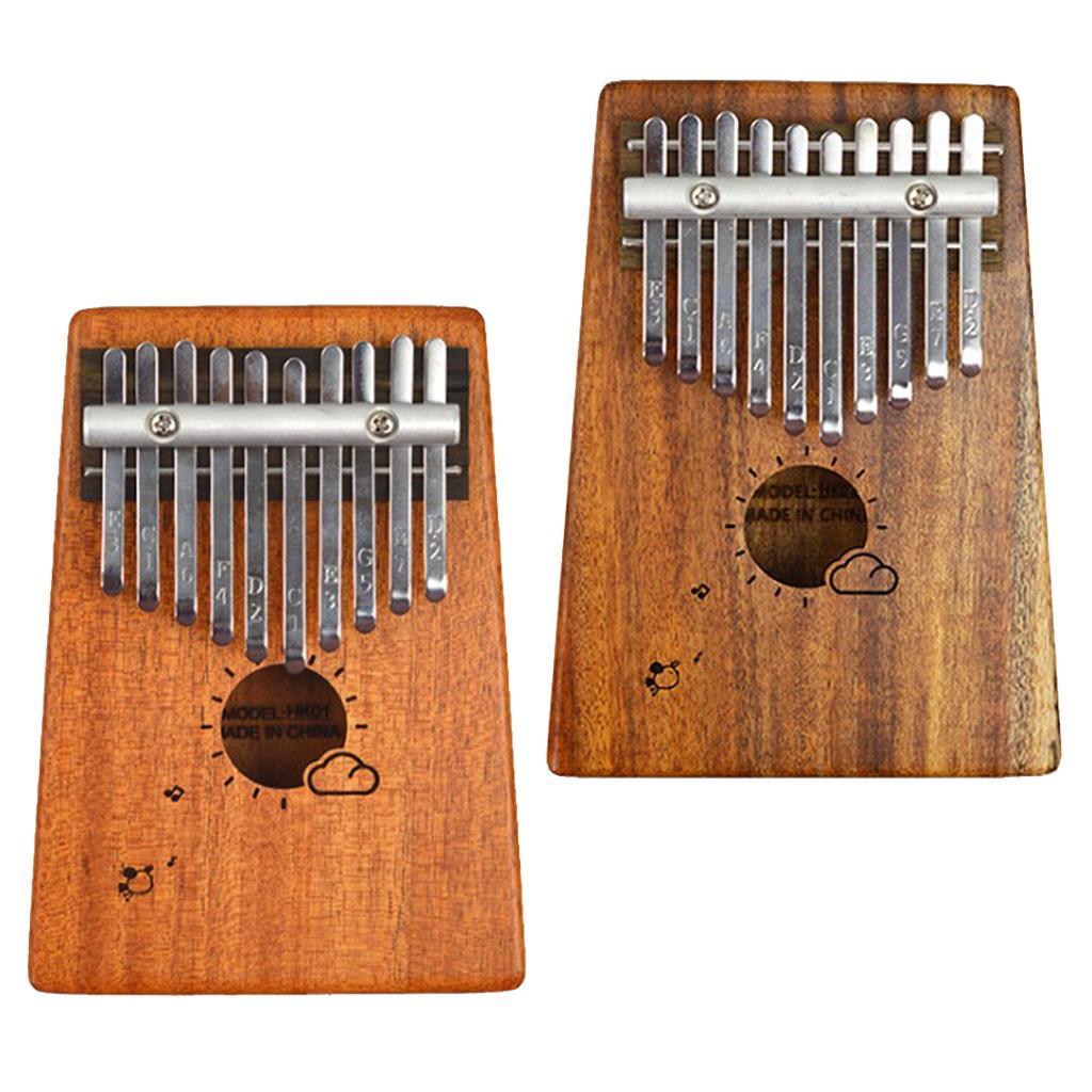 10 Key Kalimba Thumb Piano Mbira Solid Wood Musical Percussion