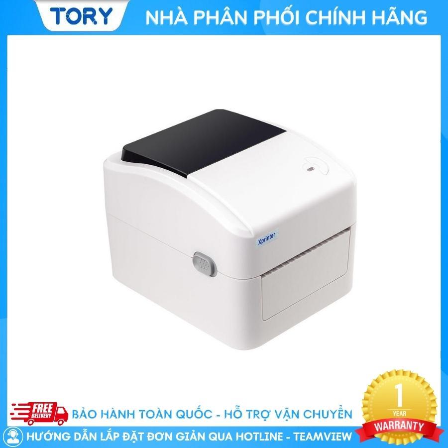 Máy in tem nhãn, mã vạch Xprinter XP-420B cổng USB + LAN. Máy in đơn hàng, in tem, in vận đơn TMĐT khổ 110mm