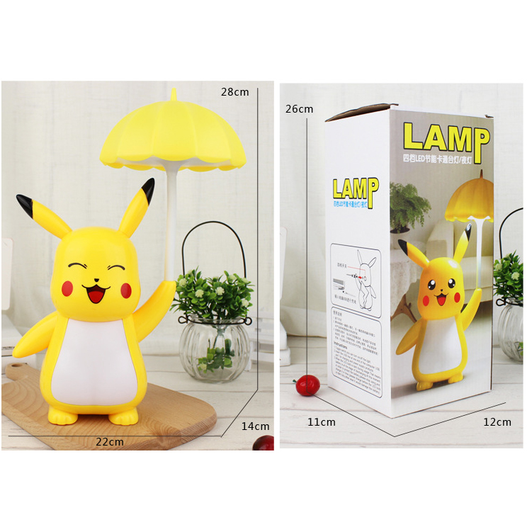 Đèn LED Pikachu Cầm Dù - 3 Kiểu Đèn