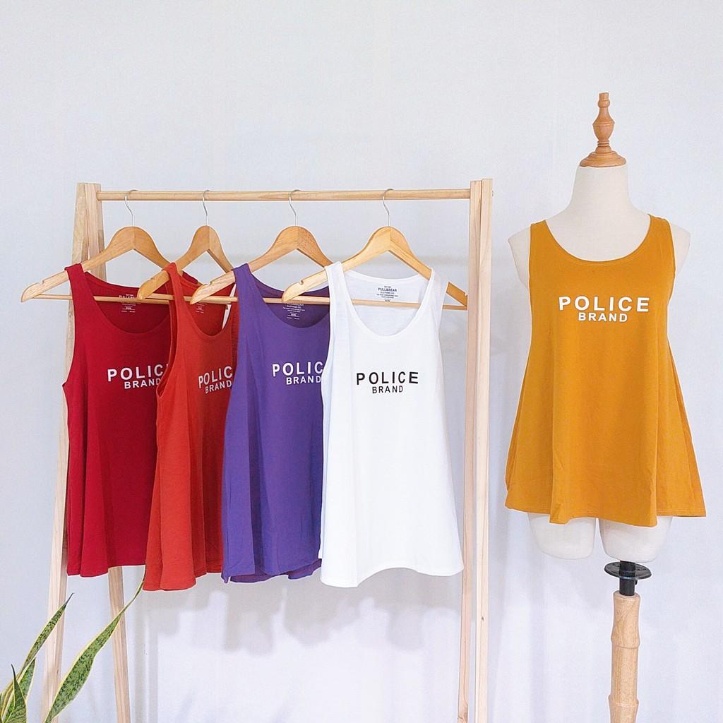 Áo ba lỗ nữ thun cotton in chữ đơn giản siêu hot mặc mát