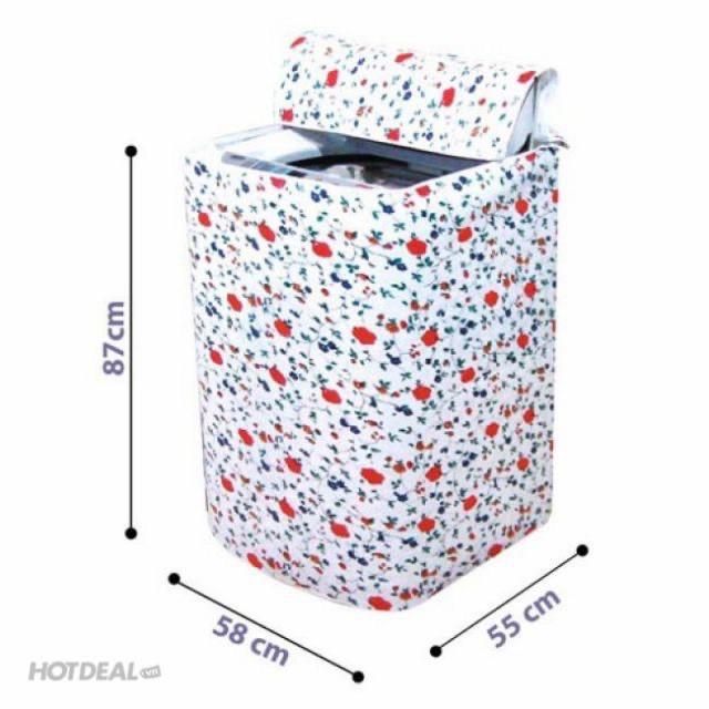 Áo trùm/phủ/bọc máy giặt lồng đứng vải bạt bền đẹp chống nướchh198