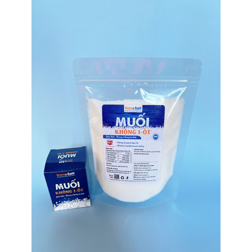 Túi Muối Không I - Ốt | Muối tách I- Ốt giành cho cho người ăn kiêng | Túi 380gr