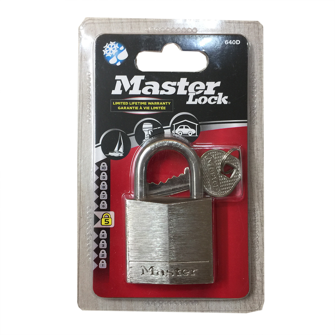 Ổ khóa chống nước Master Lock 640 EURD thân inox 40mm - MSOFT