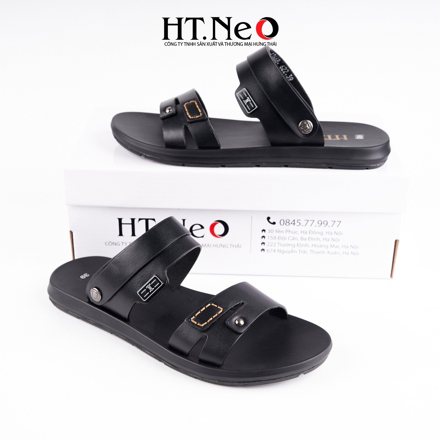 Sandal nam da cao cấp, dép sandal da thiết kế đơn giản, đế kếp đi êm chân, thoải mái SD166