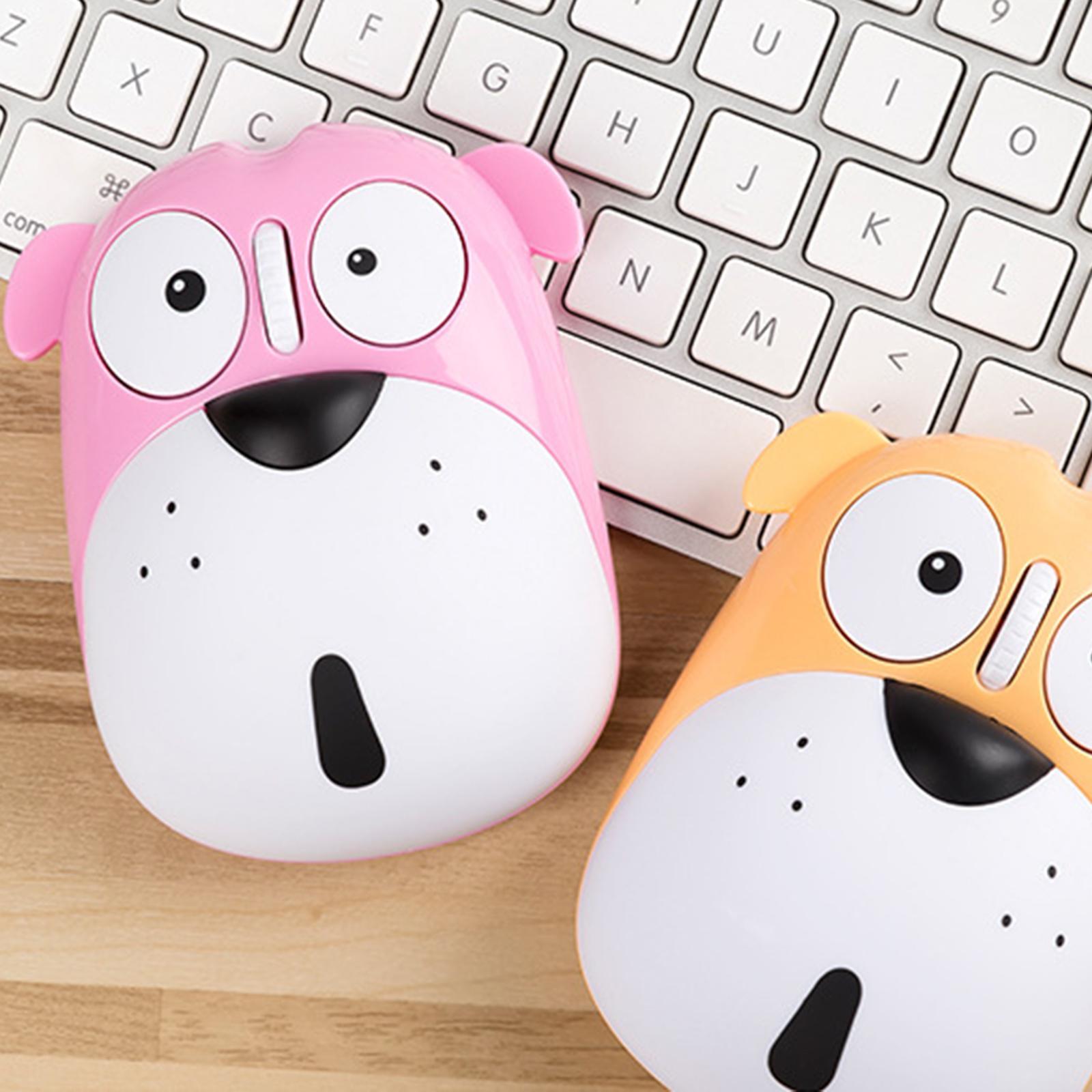 2.4G Wireless Mouse Dog Shape with USB Nano Receiver Animal for Office