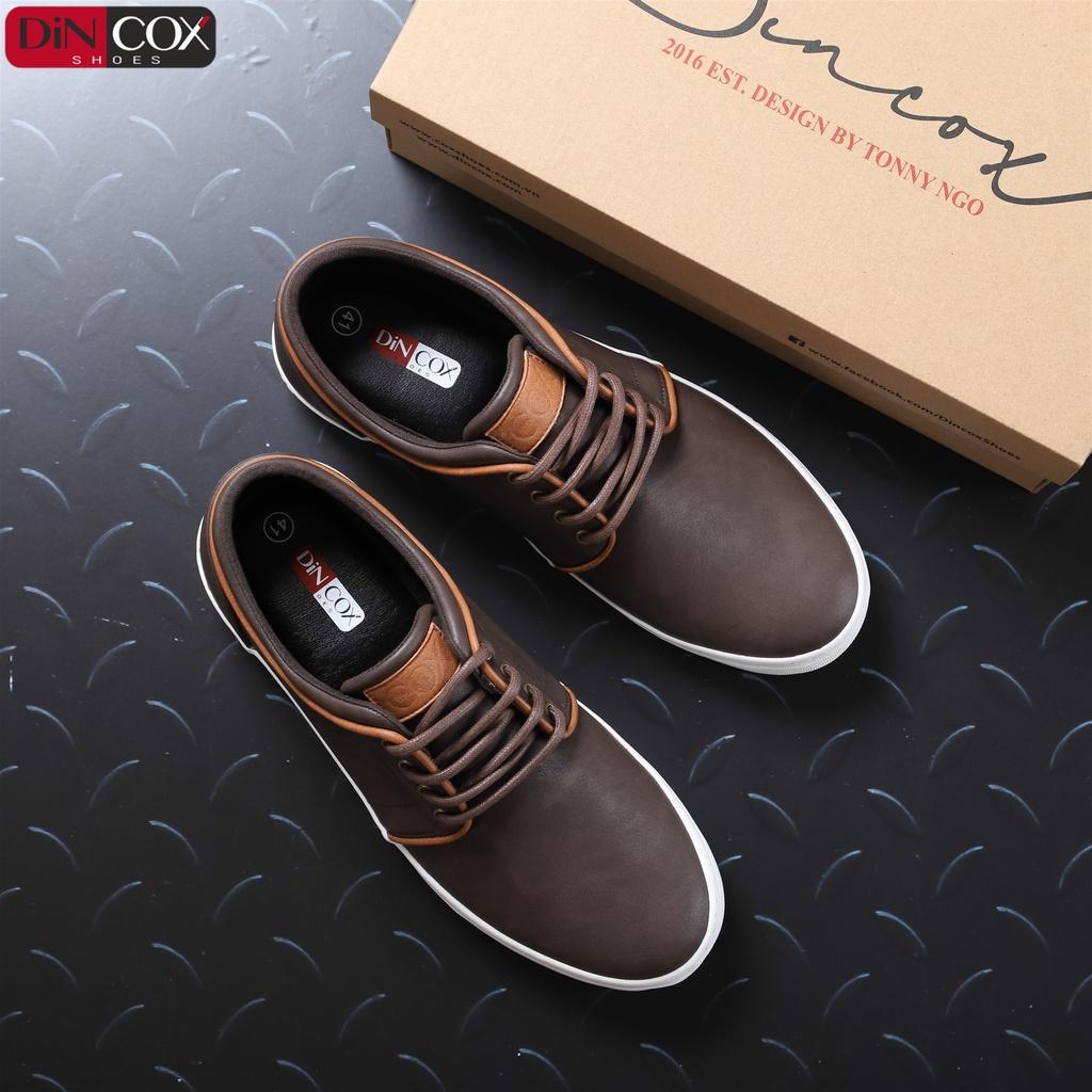 Giày Sneaker Da Nam DINCOX C03 Khí Chất Lịch Thiệp Brown