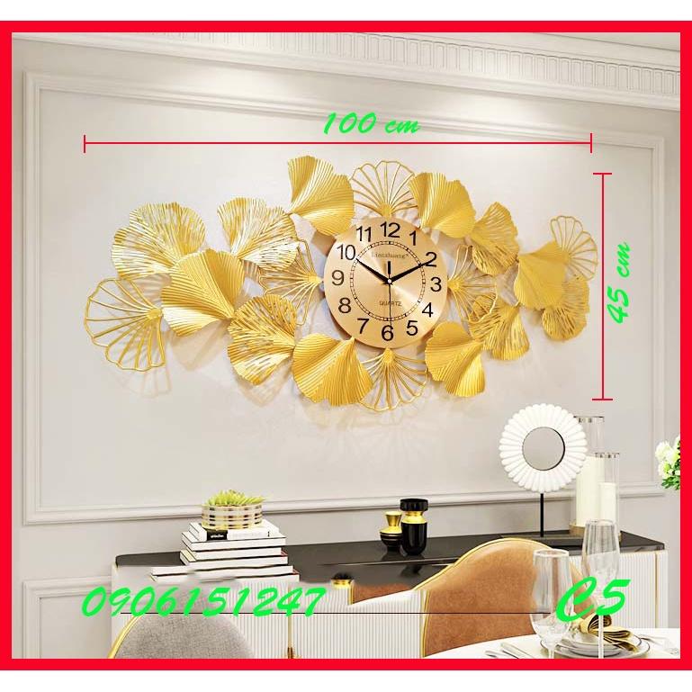 Đồng hồ treo tường trang trí decor C5 kích thước 100 x 45 cm