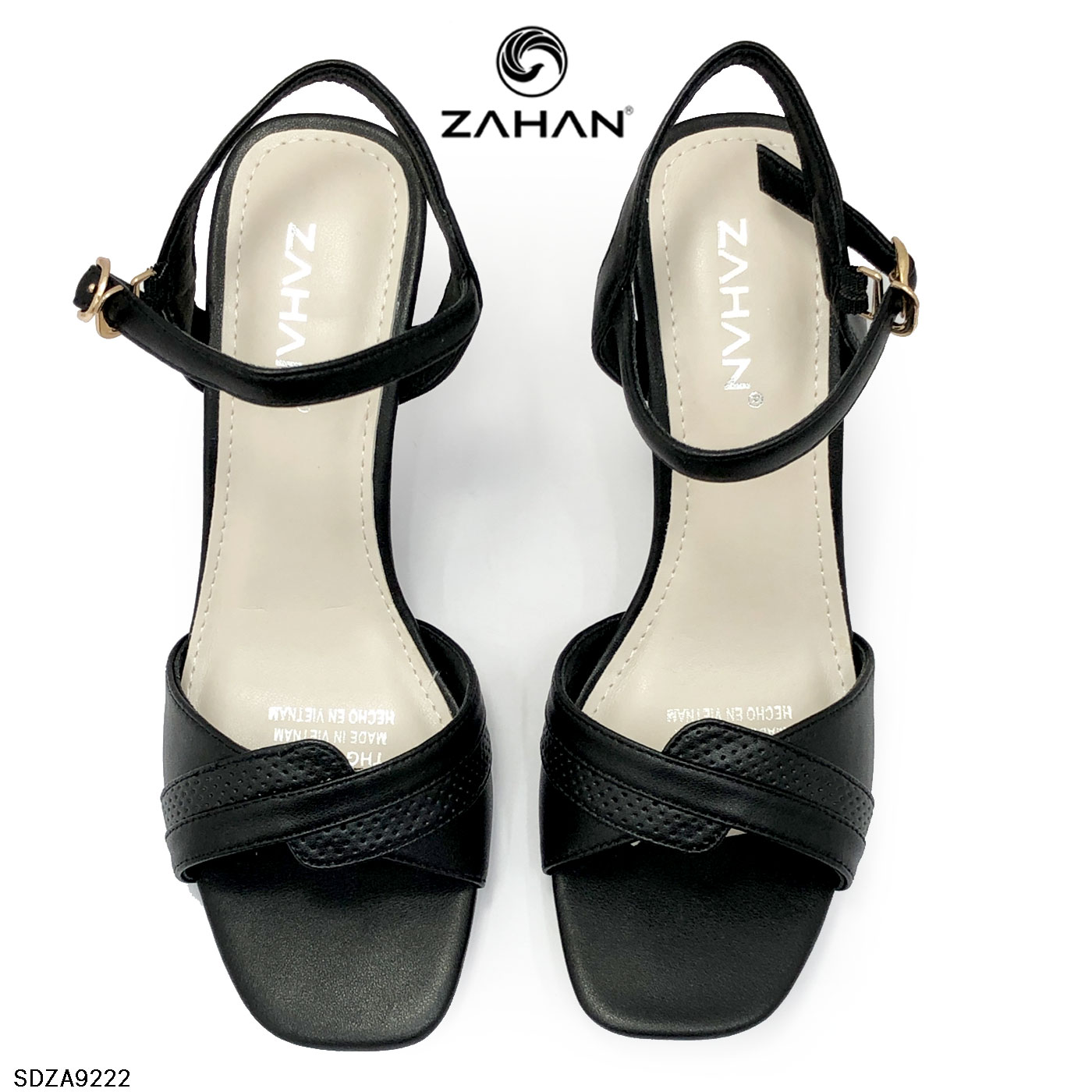 Sandal quai chéo dập lỗ ,8 cm SDZA9222