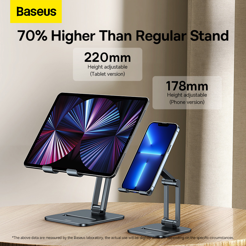 Đế giữ điện thoại Baseus Desktop Biaxial Foldable Metal Stand - Hàng chính hãng