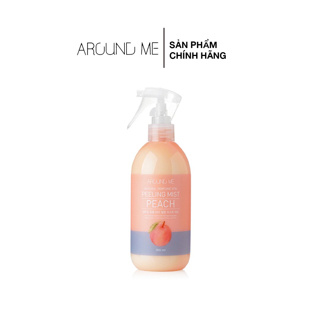 Xịt Tẩy Tế Bào Chết Around Me Toàn Thân Hương Đào Vita Peeling Mist Peach 300ml