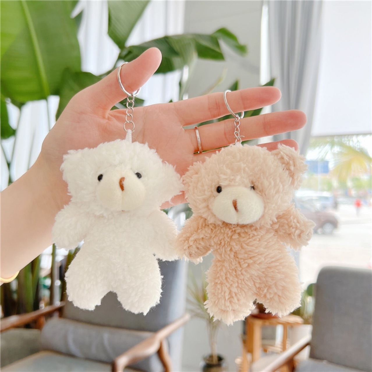 Móc khoá gấu bông cute dễ thương giá rẻ đẹp treo balo túi xách làm quà tặng