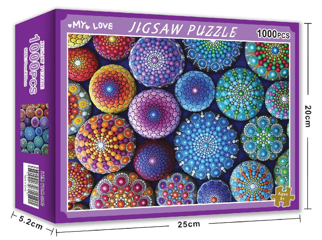 Bộ Tranh Ghép Xếp Hình 1000 Pcs Jigsaw Puzzle Hoa Văn Màu Sắc Bản Thú Vị Cao Cấp