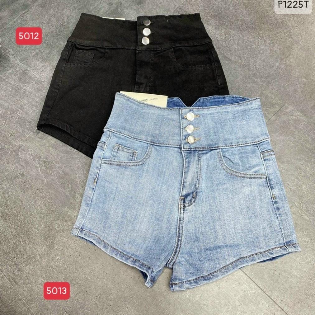 Quần short jean nữ, quần bò nữ ngắn màu xanh lưng cao cá tính cao cấp 2021 murad_fashion jn5013