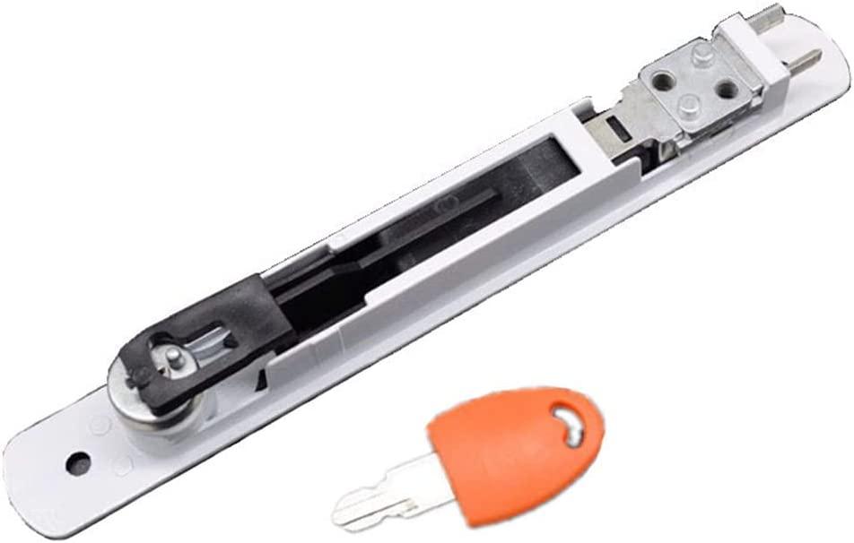 Khóa cửa trượt, Bộ 2 tay nắm cửa kính trượt, giá treo bằng phẳng, có chìa khóa, tay cầm vô hình cho cửa bỏ túi nội thất Màu trắng