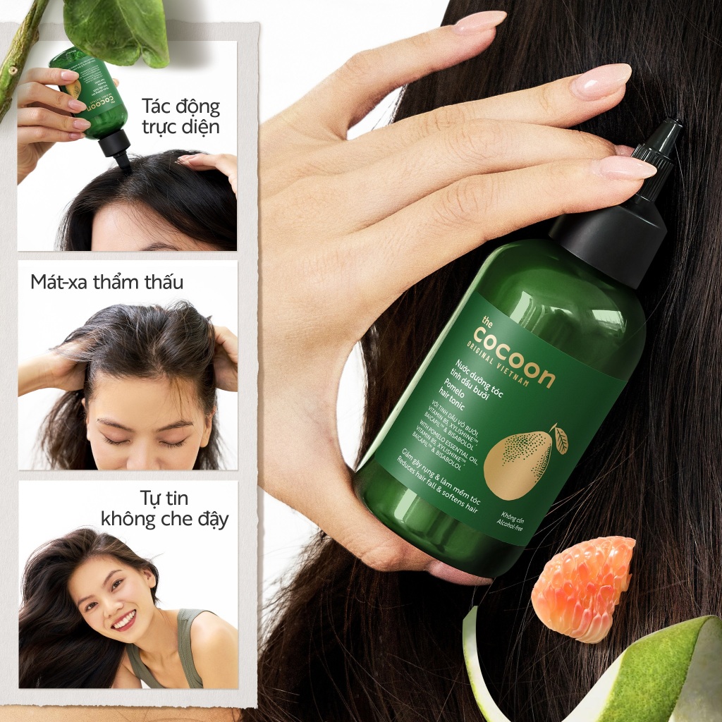 Combo 2 Nước dưỡng tóc tinh dầu bưởi Cocoon 140ml/chai