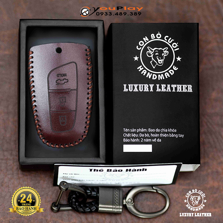 Bao da Chìa khoá Ô tô Hyundai Santafe, Accent, Elantra, Kona, Tucson, Grand i10... Bọc chìa khoá Hyundai