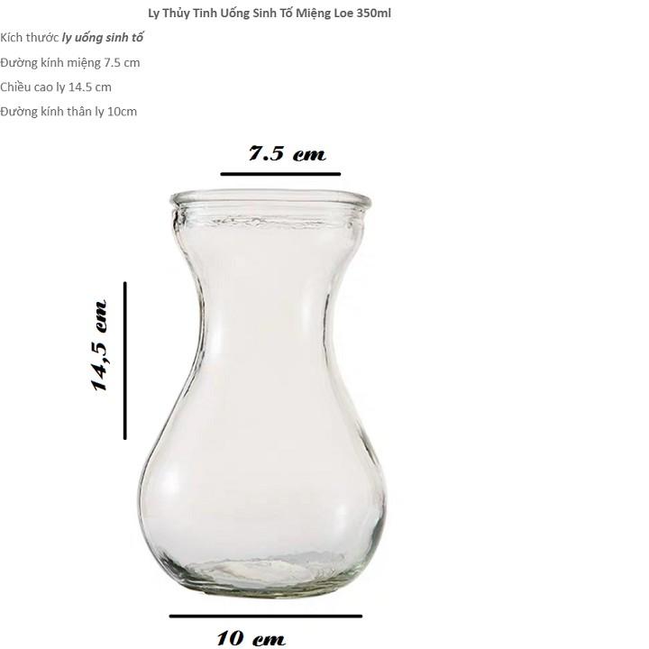 LY Thủy Tinh Uống Sinh Tố Miệng Loe 350ml