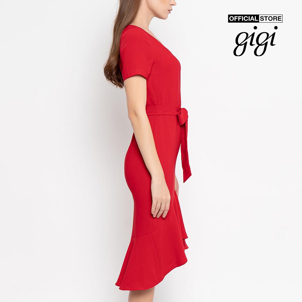 GiGi - Đầm midi đuôi cá xếp bèo nữ tính G2102D221235