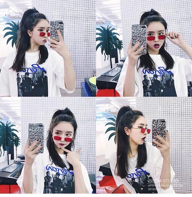 Kính râm kính mát nam nữ chữ nhật form nhỏ xíu hot tiktok