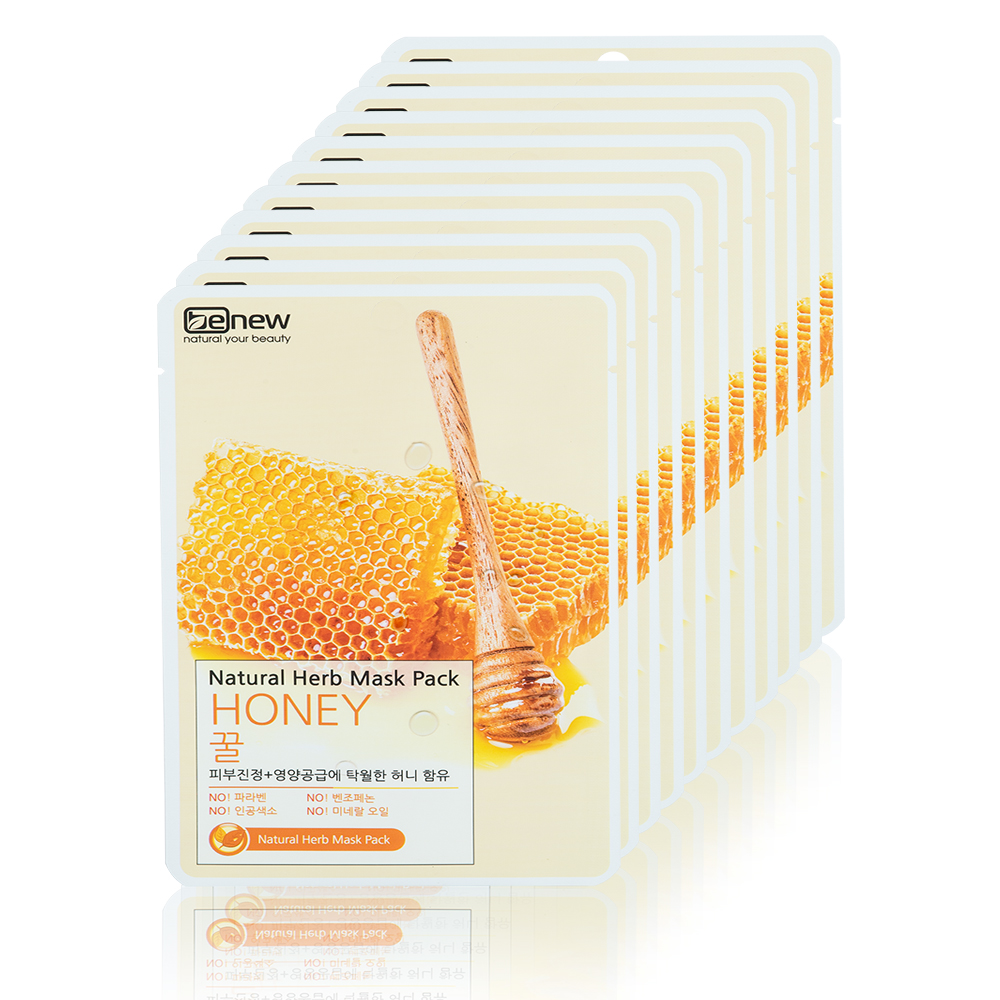 Combo 10 Miếng Mặt Nạ Giấy Mật Ong Benew Natural Herb Mask Honey