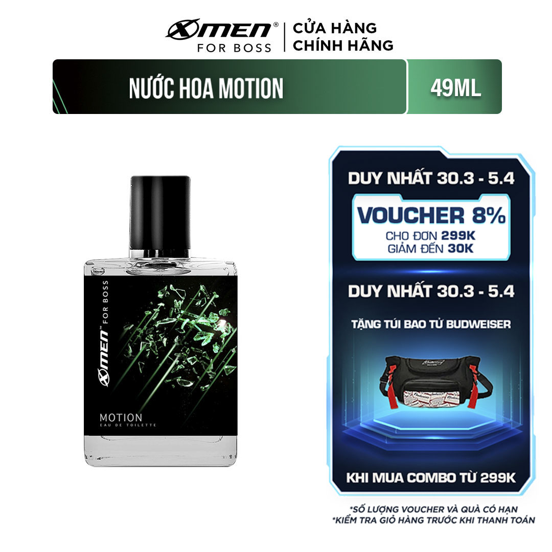 Nước hoa EDT X-Men for Boss Motion 49ml - Mùi hương năng động phóng khoáng