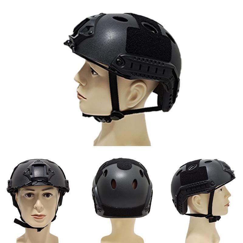 Chất lượng cao bảo vệ paintball wargame chiến thuật đội quân quân đội airsoft chiến thuật mũ bảo hiểm nhanh chóng mũ bảo hiểm nhanh chóng Color: Black Size: One Size