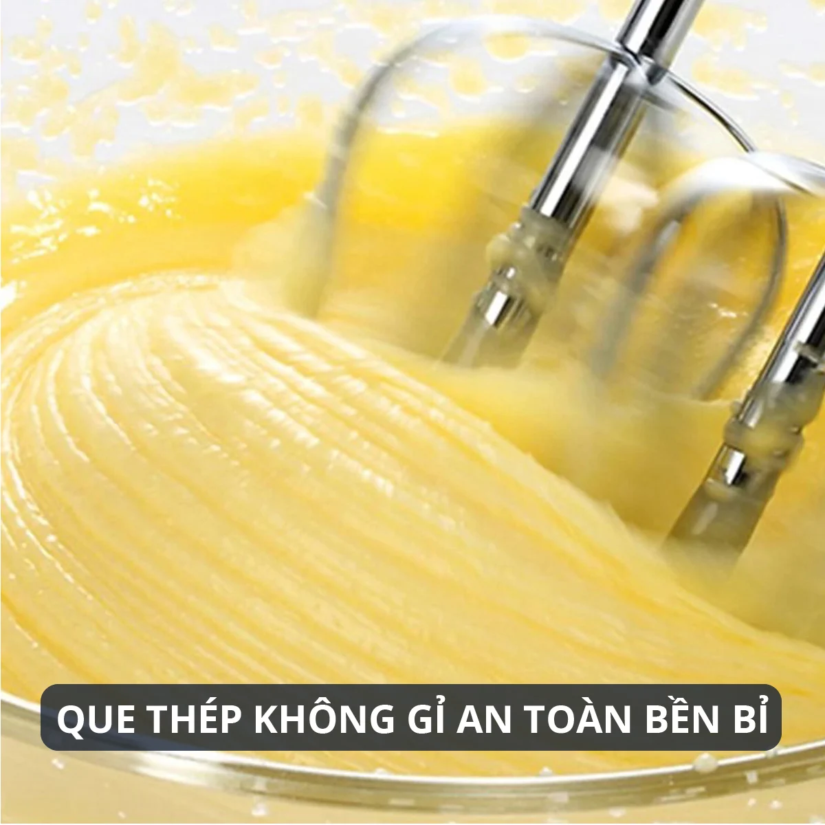 Máy đánh trứng Mishio MK215 300W - 5 tốc độ, đi kèm que đánh bột và đánh trứng - Hàng chính hãng