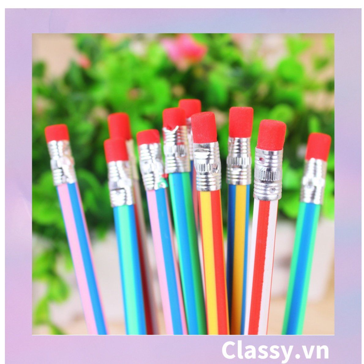 Bút chì mềm 30cm PVC sọc màu bút chì HB dẻo có thể gấp tròn lại được sáng tạo PK1820
