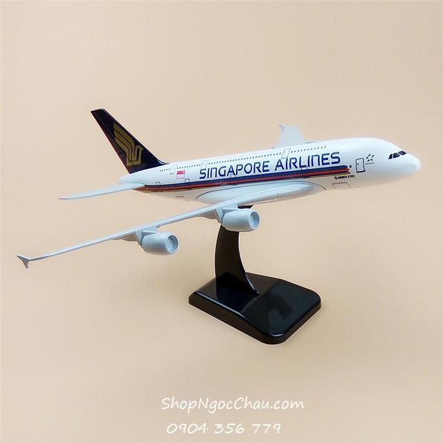 Mô hình máy bay tĩnh Airbus A380 Singapore  Airlines 20cm