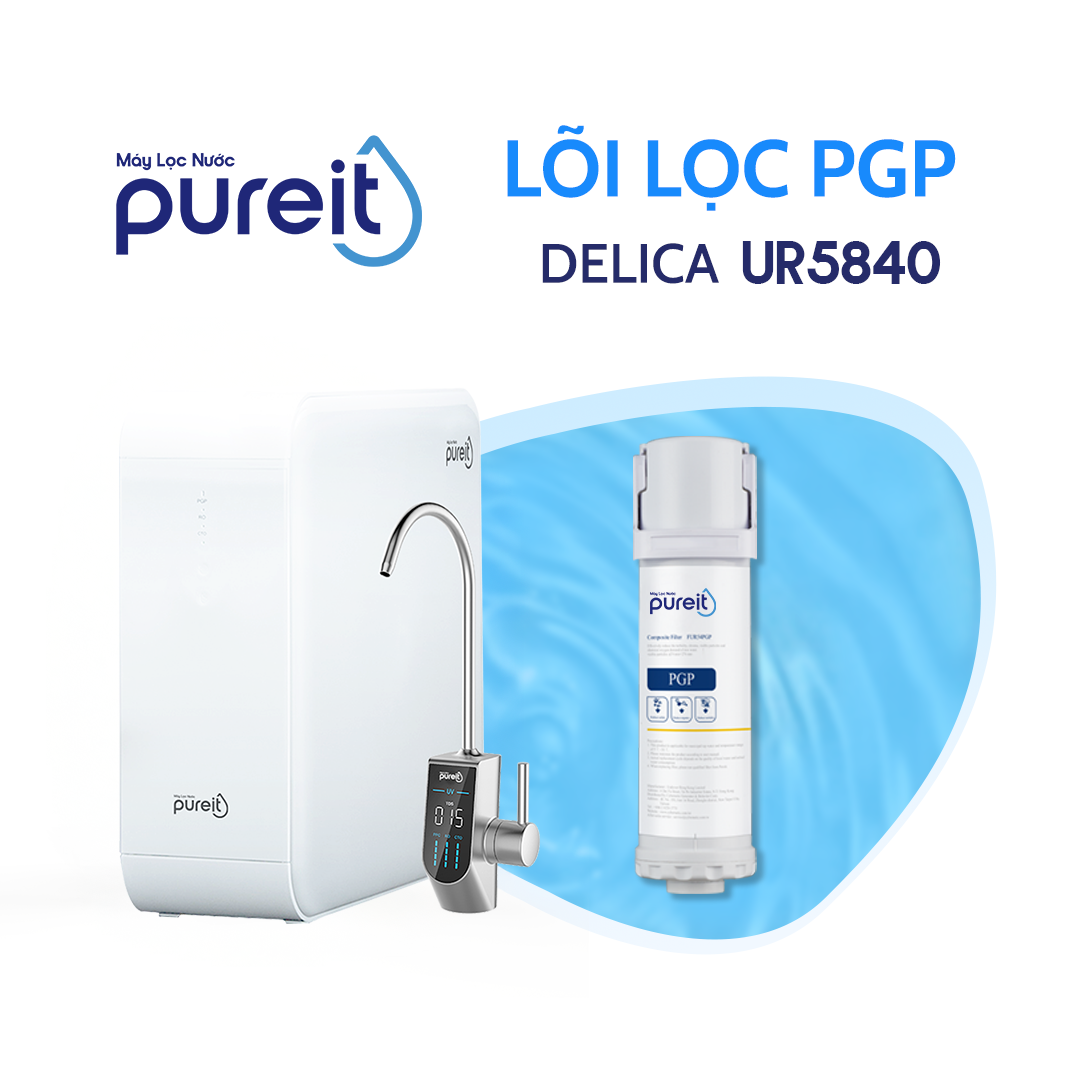 Lõi Lọc PGP Pureit Delica UR5840 Âm Tủ Bếp (DIY), Hàng Chính Hãng