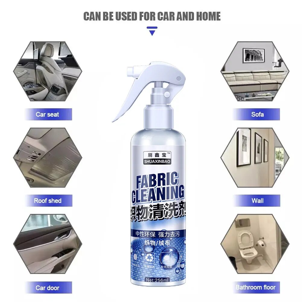 Chai Xịt Vệ Sinh Vải Nỉ Trần Xe Ghế Ngồi Xe Hơi Ô Tô Shuaxinbao Fabric Cleaning (256ml)